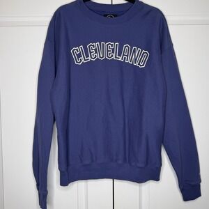 Cleveland '47 Brand Sweatshirt Mens Large Blue Pullover Crewneck Graphic EUC